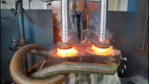 Surface induction hardening heat treatment of steel parts 1